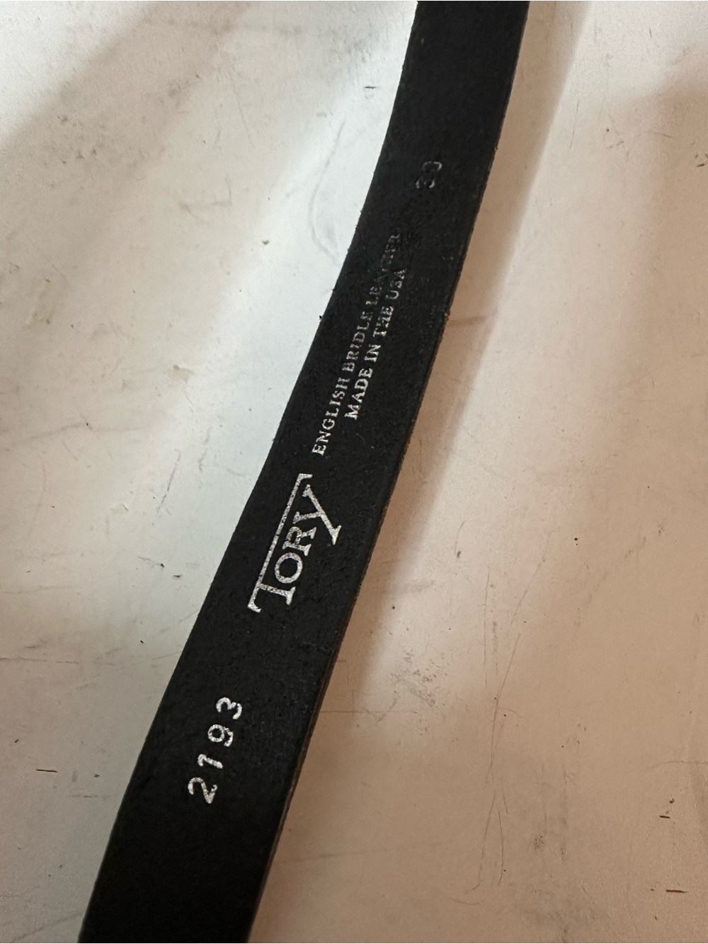 TORY LEATHER ENGLISH BRIDLE LEATHER HORSE BIT BELT 30 - Picture 4 of 7